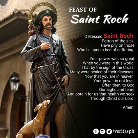 san roque feast day|16 August: Feast day of St. Roch .